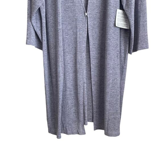 Kasper Women Cardigan Wrap 2X Lilac Heather Fabric Long Long Clasp Closure - Picture 6 of 11